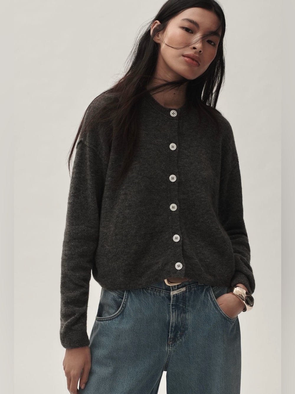 NWOT size Small Anthropologie Crew Neck cardigan sweater